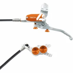 Hope Tech 4 E4 Brake - No Rotor 38 Hope Tech 4 E4 Brake - No Rotor -Cockpit butik Hope Tech 4 E4 Brake No Rotor Disc Brake Callipers Silver Orange T4E4ZSCL