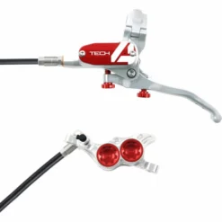 Hope Tech 4 E4 Brake - No Rotor 39 Hope Tech 4 E4 Brake - No Rotor -Cockpit butik Hope Tech 4 E4 Brake No Rotor Disc Brake Callipers Silver Red T4E4ZSRL