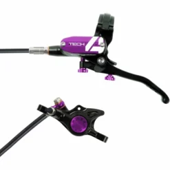 Hope Tech 4 X2 Brake - No Rotor 29 Hope Tech 4 X2 Brake - No Rotor -Cockpit butik Hope Tech 4 X2 Brake No Rotor Disc Brake Callipers Black Purple T4X2PUL