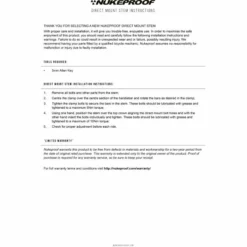 Nukeproof Horizon DM Frempind 13 Nukeproof Horizon DM Frempind -Cockpit butik NP Direct Mount Stem instructions