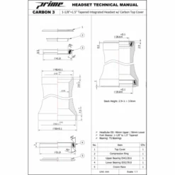 Prime Primavera 1-1/8"-1.5" Integrated Headset 13 Prime Primavera 1-1/8"-1.5" Integrated Headset -Cockpit butik Prime Primavera 1 1 8 1 5 Integrated Headset Headsets Black PP11815IH3 1