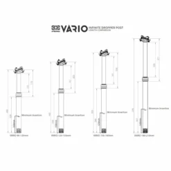 E-thirteen E.thirteen Vario Dropper Seatpost -Cockpit butik VarioDropperFrameFit 1 1024x1024