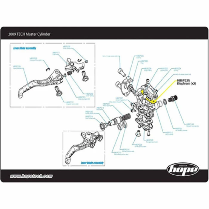 Hope Tech Master Cylinder Lid Diaphragm 4 Hope Tech Master Cylinder Lid Diaphragm - Billede 2